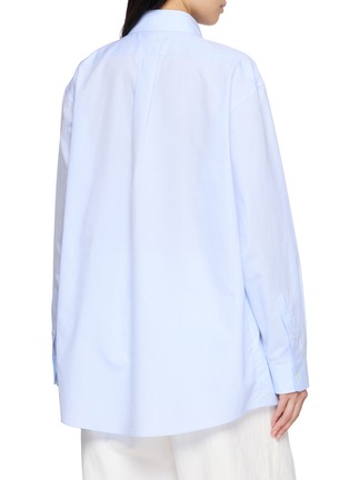 Back View - Click To Enlarge - THE ROW - Elva Patch Pocket Cotton Shirt