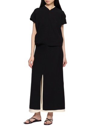 Figure View - Click To Enlarge - THE ROW - Jeyra Draped V-Neck Silk Dress