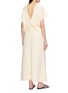 Back View - Click To Enlarge - THE ROW - Jeyra Draped V-Neck Silk Dress