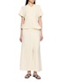 THE ROW Jeyra Draped V-Neck Silk Dress