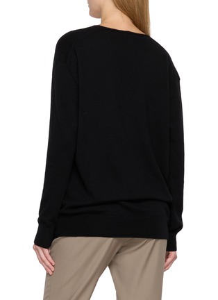 Back View - Click To Enlarge - THE ROW - Onofre V-neck Cashmere Knit Top