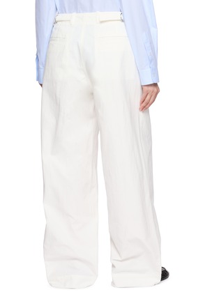 Back View - Click To Enlarge - THE ROW - Fadry Washed Cotton Wide Leg Pants