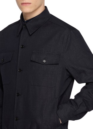  - LARDINI - Flap Pocket Dark Wash Denim Jacket