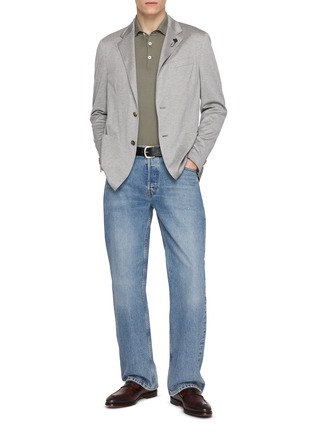 Figure View - Click To Enlarge - LARDINI - Single Breasted Jersey Blazer