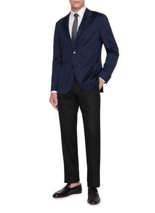 Figure View - Click To Enlarge - LARDINI - Tailored Wool Tuxedo Pants