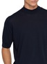  - LARDINI - Short Sleeve Mock Neck Organic Cotton Sweater