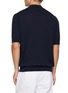 Back View - Click To Enlarge - LARDINI - Short Sleeve Mock Neck Organic Cotton Sweater