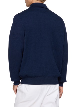 Back View - Click To Enlarge - LARDINI - Full Zip Shirt Collar Bomber Jacket