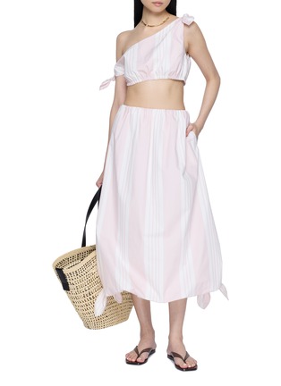 Figure View - Click To Enlarge - POSSE - Bow Hem Striped Skirt