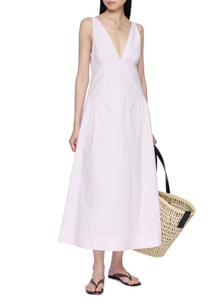 Figure View - Click To Enlarge - POSSE - Sleeveless Deep V-Neck Midi Dress