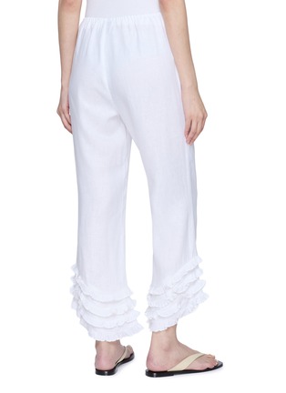 Back View - Click To Enlarge - POSSE - Ruffle Hem Linen Pants
