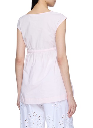 Back View - Click To Enlarge - POSSE - Sleeveless Tie Front Cotton Poplin Top