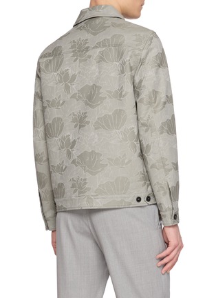 Back View - Click To Enlarge - EQUIL - Flower Jacquard Trucker Jacket
