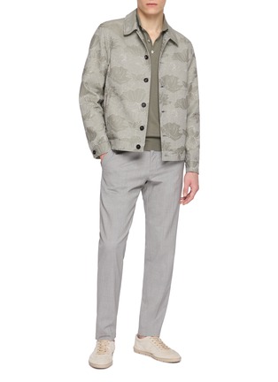 Figure View - Click To Enlarge - EQUIL - Flower Jacquard Trucker Jacket