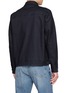 Back View - Click To Enlarge - EQUIL - Zip Up Dark Wash Jacket