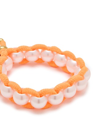 Detail View - Click To Enlarge - SCRUNCHIE IS BACK ACCESSORIES - BICHOUS® Pearly Woven Fabric Scrunchie — Small