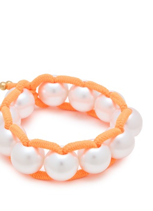 Detail View - Click To Enlarge - SCRUNCHIE IS BACK ACCESSORIES - BICHOUS® Pearly Woven Fabric Scrunchie — Large