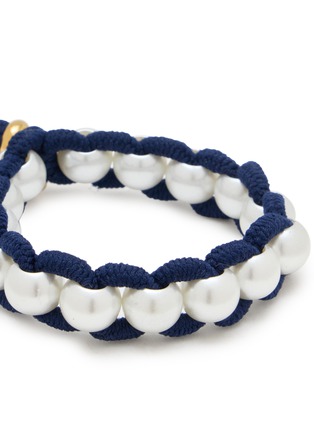 Detail View - Click To Enlarge - SCRUNCHIE IS BACK ACCESSORIES - BICHOUS® Pearly Woven Fabric Scrunchie — Small