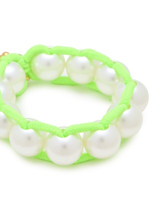 Detail View - Click To Enlarge - SCRUNCHIE IS BACK ACCESSORIES - BICHOUS® Pearly Woven Fabric Scrunchie — Small