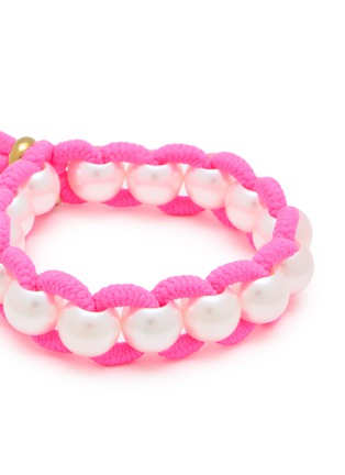 Detail View - Click To Enlarge - SCRUNCHIE IS BACK ACCESSORIES - BICHOUS® Pearly Woven Fabric Scrunchie — Small