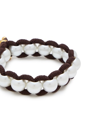 Detail View - Click To Enlarge - SCRUNCHIE IS BACK ACCESSORIES - BICHOUS® Pearly Woven Fabric Scrunchie — Small