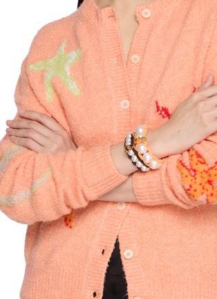 Figure View - Click To Enlarge - SCRUNCHIE IS BACK ACCESSORIES - BICHOUS® Pearly Woven Fabric Scrunchie — Small