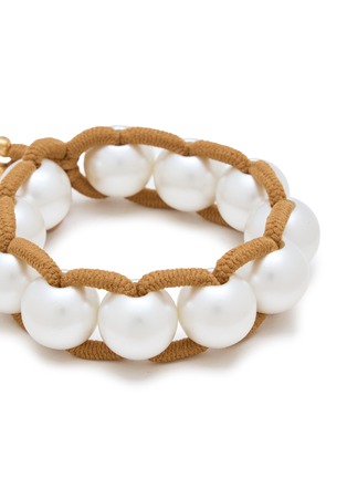 Detail View - Click To Enlarge - SCRUNCHIE IS BACK ACCESSORIES - BICHOUS® Pearly Woven Fabric Scrunchie — Large