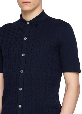  - EQUIL - Cable Knit Polo Shirt