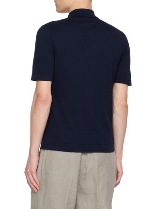 Back View - Click To Enlarge - EQUIL - Cable Knit Polo Shirt