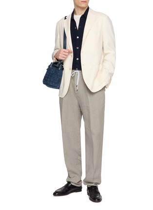 Figure View - Click To Enlarge - EQUIL - Cable Knit Polo Shirt