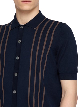  - EQUIL - Striped Front Polo Shirt