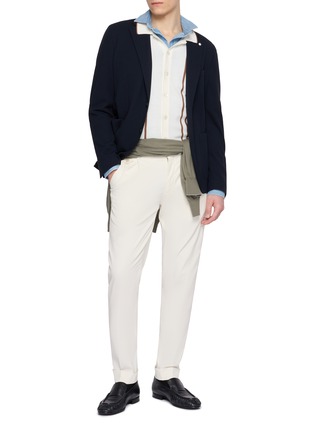 Figure View - Click To Enlarge - EQUIL - Striped Front Polo Shirt