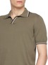  - EQUIL - Striped Trim Polo Shirt