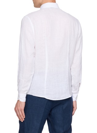 Back View - Click To Enlarge - EQUIL - Spread Collar Linen Shirt