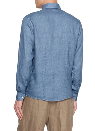Back View - Click To Enlarge - EQUIL - Spread Collar Linen Shirt