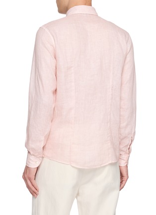 Back View - Click To Enlarge - EQUIL - Spread Collar Linen Shirt