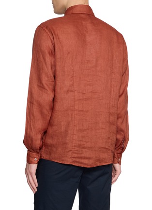 Back View - Click To Enlarge - EQUIL - Spread Collar Linen Shirt