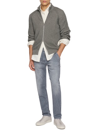 Figure View - Click To Enlarge - PT TORINO - Indie Slim Fit Faded Denim Jeans