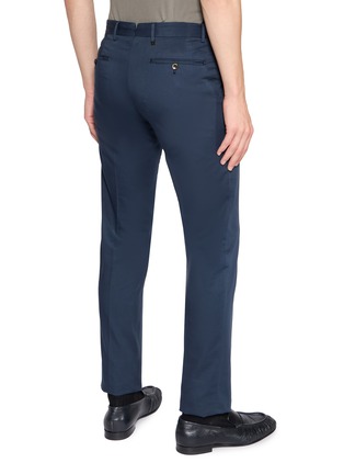 Back View - Click To Enlarge - PT TORINO - Slim Fit Silk Chino Pants