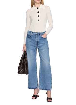Figure View - Click To Enlarge - FRAME - The Bow Crop Denim Jeans