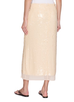 Back View - Click To Enlarge - RAG & BONE - Kali Sequin Embellished Sheer Hem Slit Skirt