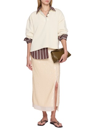 Figure View - Click To Enlarge - RAG & BONE - Kali Sequin Embellished Sheer Hem Slit Skirt