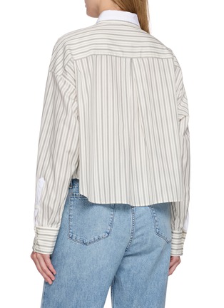 Back View - Click To Enlarge - RAG & BONE - Marin Stripe Layered Contrast Collar Shirt
