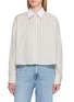 RAG & BONE Marin Stripe Layered Contrast Collar Shirt