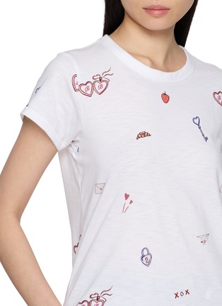  - RAG & BONE - All Over Valentine Motif Crewneck T-Shirt