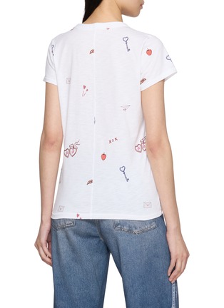 Back View - Click To Enlarge - RAG & BONE - All Over Valentine Motif Crewneck T-Shirt
