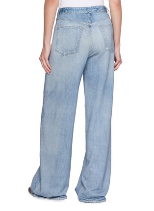 Back View - Click To Enlarge - RAG & BONE - Miramar Sofie Printed Denim Effect Cotton Terry Pants