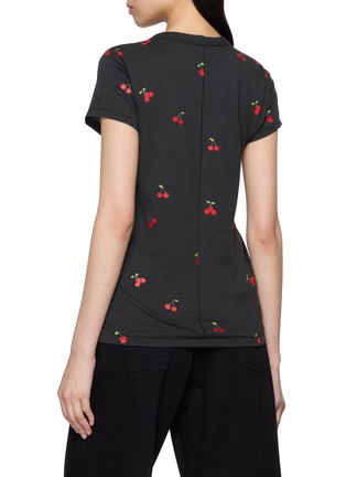 Back View - Click To Enlarge - RAG & BONE - All Over Cherry Motif Crewneck T-Shirt