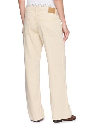 Back View - Click To Enlarge - RAG & BONE - Saige Boxer Waistband Straight Leg Pants