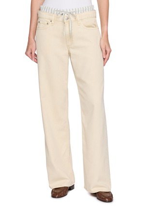 Main View - Click To Enlarge - RAG & BONE - Saige Boxer Waistband Straight Leg Pants